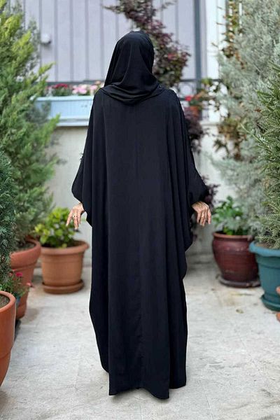 Bym Fashion Yarasakol Waist Belted Veil, Shawl Dress 6038 Black