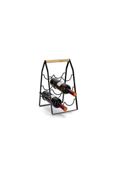 zeller Orburg 6-bottle wine rack, metal, black, 22 x 23 x 37.5 cm