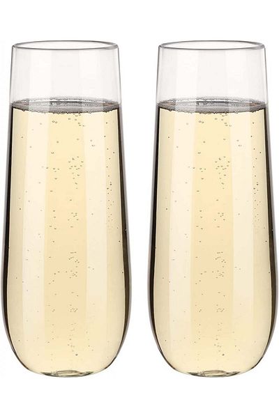 hotder Set de 2 pahare de plastic Hotder, transparente, 15,3 x 6,1 cm, 355 ml