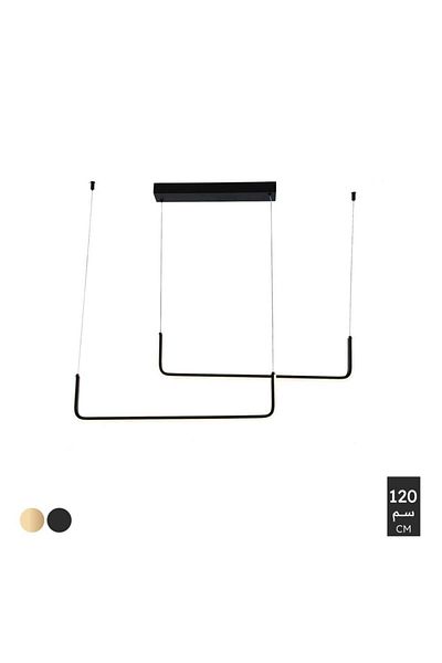 Ucandle Two-Line LED Pendant Chandelier - Gold
