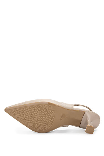 Tamer Tanca Kadın Vegan Bej Topuklu Ayakkabı