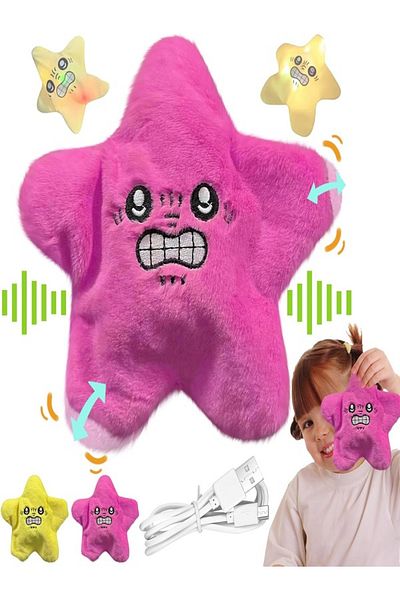 rexa Angry Star Plush Moving, Angry Starfish Toy 22.5X22.5 CM
