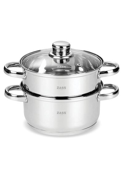 Zass Gourmet Stainless Steel Steam Cooking Set Zg-sss 01 Silver