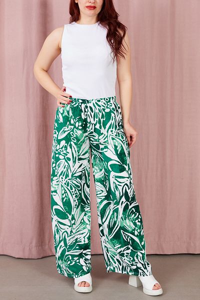 DPARİS Patterned Elastic Waist Trousers