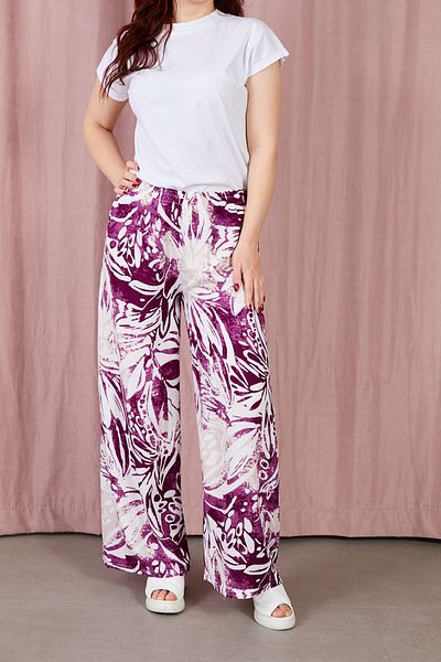 DPARİS Patterned Elastic Waist Trousers