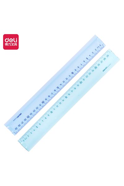 Deli Deli 6209 Ruler, 30cm (12 Inch) Flexible Transparent, Blue/Green – For School & Daily Use