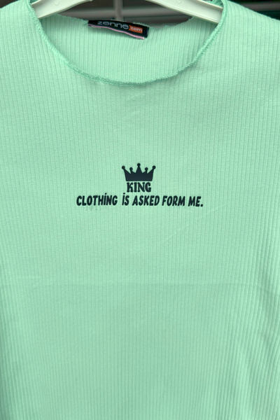 DPARİS Girl's Printed Ribbed T-Shirt