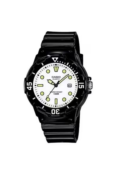 Casio ساعة كاسيو النسائية التناظرية ذات الميناء الأبيض - LRW-200H-7E1