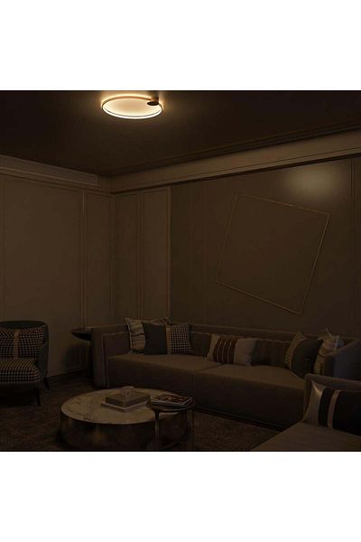 Ucandle Modern circular gold LED chandelier