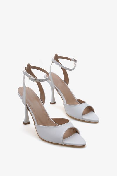 LOJO Women's Pointed Toe Ankle Strap Slingback Heeled Shoes Leron