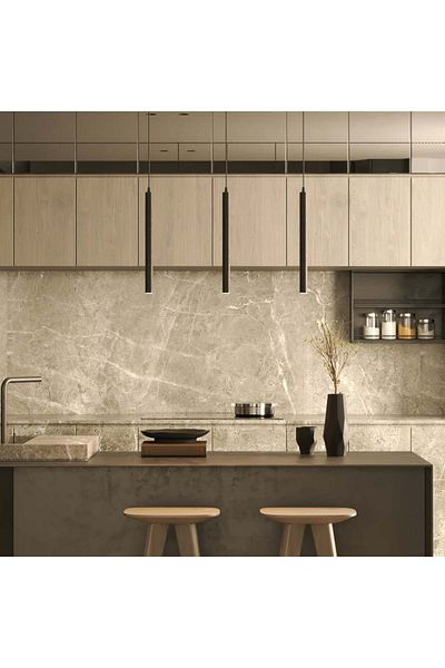 Ucandle Single pendant chandelier, rustic style, sticks
