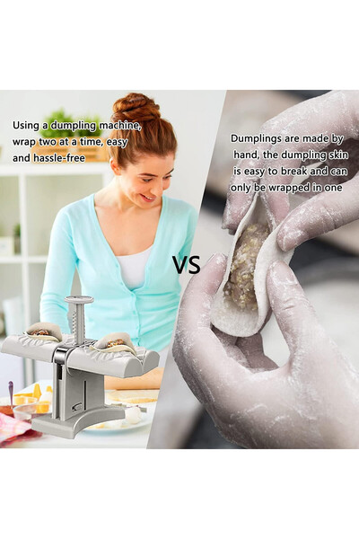 FUXHBFB Double-head ravioli maker FUXHBFB, stainless steel/plastic, grey, 17 x 20 cm