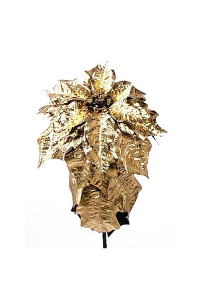 Decorer Golden Artificial Poinsettia 80 cm