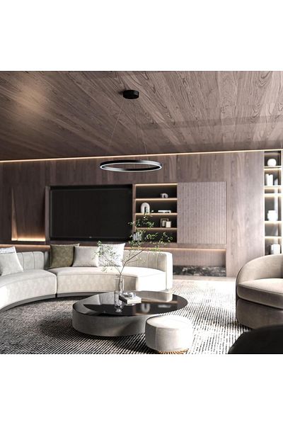 Ucandle Round LED pendant chandelier, diameter 60 cm