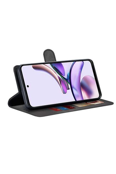 SKYDDAR INNOVATION Case for Motorola Moto G23 / Moto G13, Diary Book, book type, with Inner Wallet, Black, sticker set
