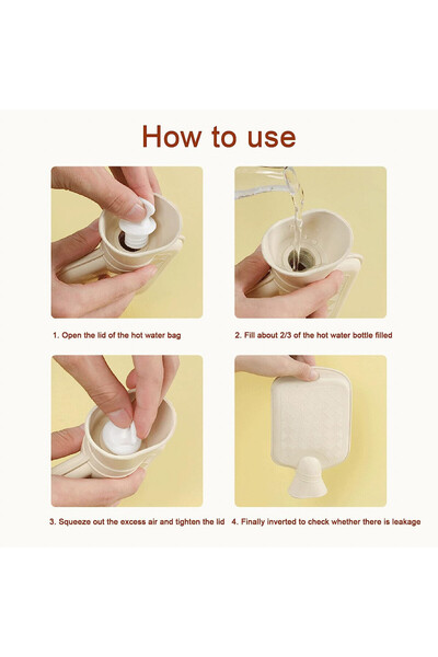 Nudiuhis hot water container, rubber, beige, 500 ml