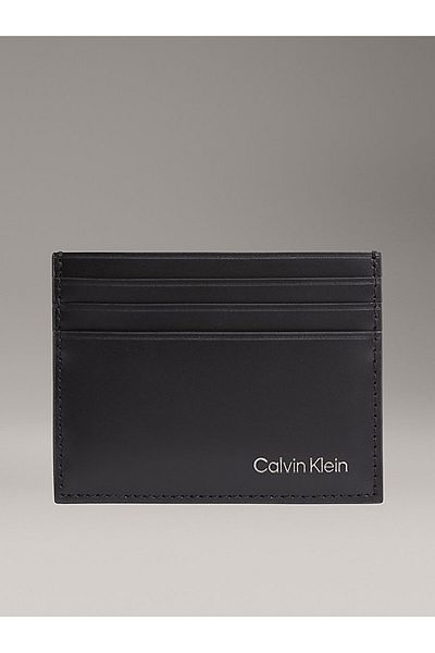 Calvin Klein Men's Leather Black Wallet with Card Holder Compartment Lv04D1104G-Ub1