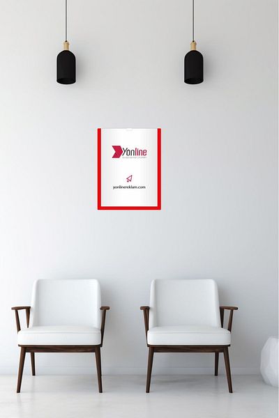 Yönline 2Pcs A4 Red Document Certificate Frame Self-Adhesive Easy to Replace Foil