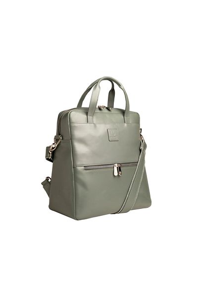 Exacompta 14" Exactive Lady Leather Laptop Backpack 17236e, Gray