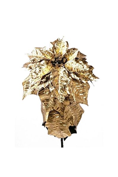 Decorer Golden Artificial Poinsettia 80 cm