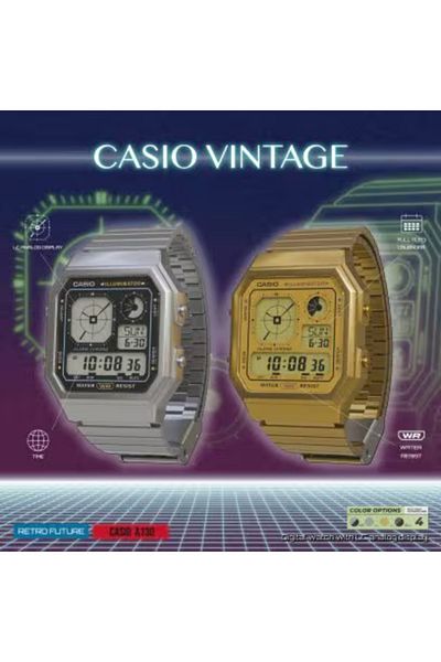 Casio CASIO Women's Digital Grey Dial Watch - A130WE-7ADF