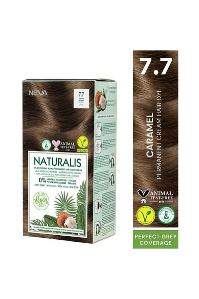 Neva Naturalis Permanent Hair Color – Vegan, Ammonia-Free, Long-Lasting, 100% Gray Coverage, Organic