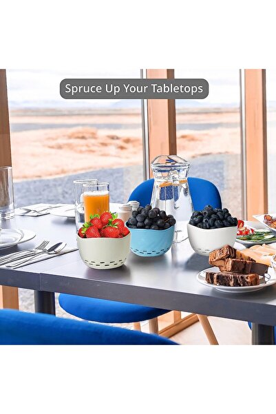 Fng8 Set of 4 Fng8 fruit bowls, ceramic, multicolor, 7.5 x 8 x 12 cm