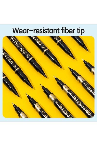 Deli Deli EU10420 Dual-tip Permanent Marker,Black,12PCS – For Drawing, Outlining & Signing