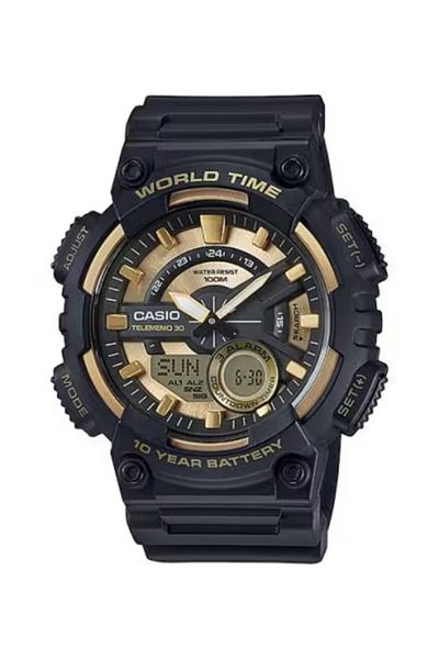Casio CASIO Men's Analog-Digital Gold Dial Watch - AEQ-110BW-9A