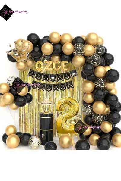 Bkmc Nume cu 4 litere King Crowned Balon de 2 ani cu lanț de baloane Set de a...