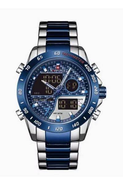 Naviforce Men's stainless steel analog & digital wrist watch
