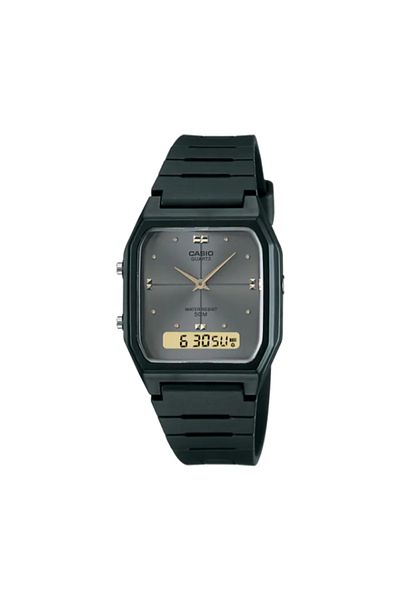Casio CASIO Unisex Analog-Digital Grey Dial Watch - AW-48HE-8A
