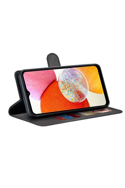SKYDDAR INNOVATION Case for Samsung Galaxy A14 5G / Galaxy A14 4G, Diary Book, book, Inner Wallet, Black, sticker set
