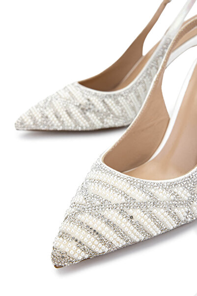 Tamer Tanca Kadın Vegan Beyaz Topuklu Ayakkabı