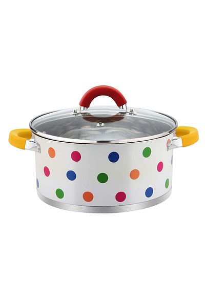 Zass Set de oale din oțel inoxidabil cu capac Zass Gourmet ZG-SCS 02 Alb, Multicolor