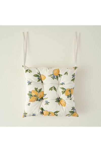 Bella Maison Lemoncello Yellow Printed Chair Cushion Yellow (40X40 cm)