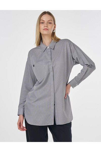 Kayra Μονή τσέπη Basic Tunic Μαύρο