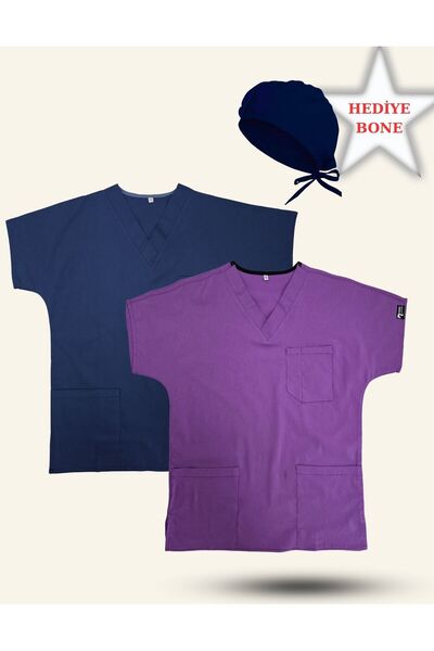 Raven Uniform Unisex Terikoton Doktor Hemşire Forması Medikal Forma Cerrahi (...