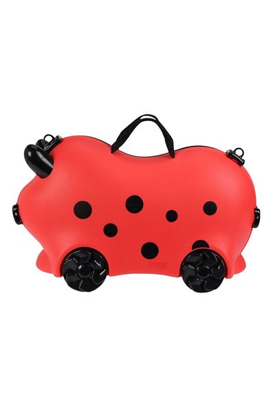 Gift Design Ladybug Kids Trolley – Ride-On Travel Suitcase, Cabin Approved, 52x21x32 cm