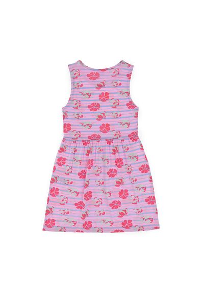 U.S. Polo Assn. Girl's Light Pink Crew Neck A-Form Patterned Knitted Dress 50306245-Vr078