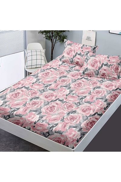 NufJoy Finet Gros Elastic Fitted Sheet Set for Mattress 160x200 cm and 2 Pillowcases 50x70 cm