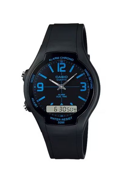 Casio ساعة كاسيو للرجال، أنالوج ورقمية، بمينا أسود - AW-90H-2B