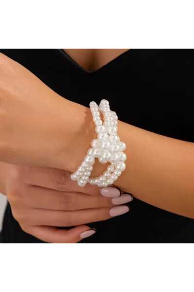 TUHAM AKSESUAR Cross Pearl Jewelry Set