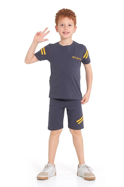 CiciTime Çocuk Modası Boy's Capri Casual Set with Summer Shorts