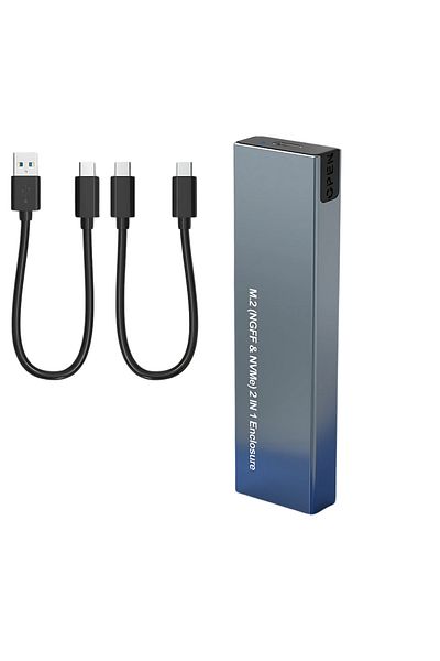 LUVLU SSD Portable Enclosure Adapter M.2 NVMe/NGFF Compatible M Key/B+M Key, USB 3.1 Gen 2 (10 Gbps)