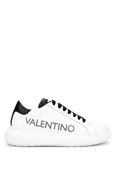 Mario Valentino Unisex Hakiki Deri Beyaz/Siyah Sneakers & Spor Ayakkabı