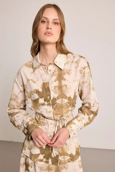 Gusto Πουκάμισο Modal Collection Butterfly - Μπεζ