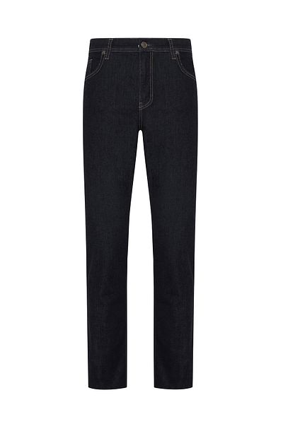 Gallus 5 Pocket Navy Blue Stretch Regular Fit Slim Raw Denim Trousers