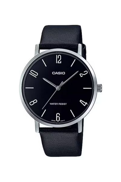 Casio ساعة كاسيو للرجال بمينا أسود تناظرية - MTP-VT01L-1B2UDF