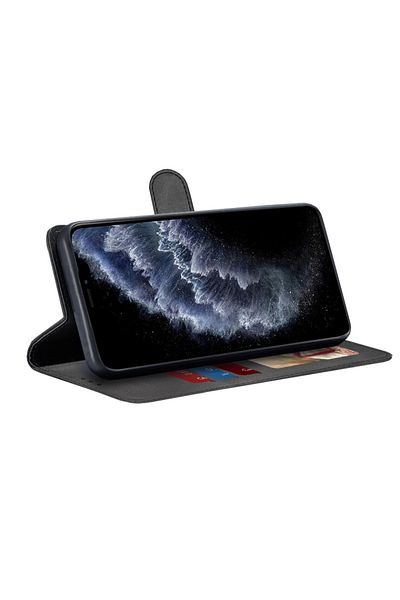 SKYDDAR INNOVATION Case for iPhone 11 Pro Max, Diary Book, book type, with Inner Wallet, Black, sticker set